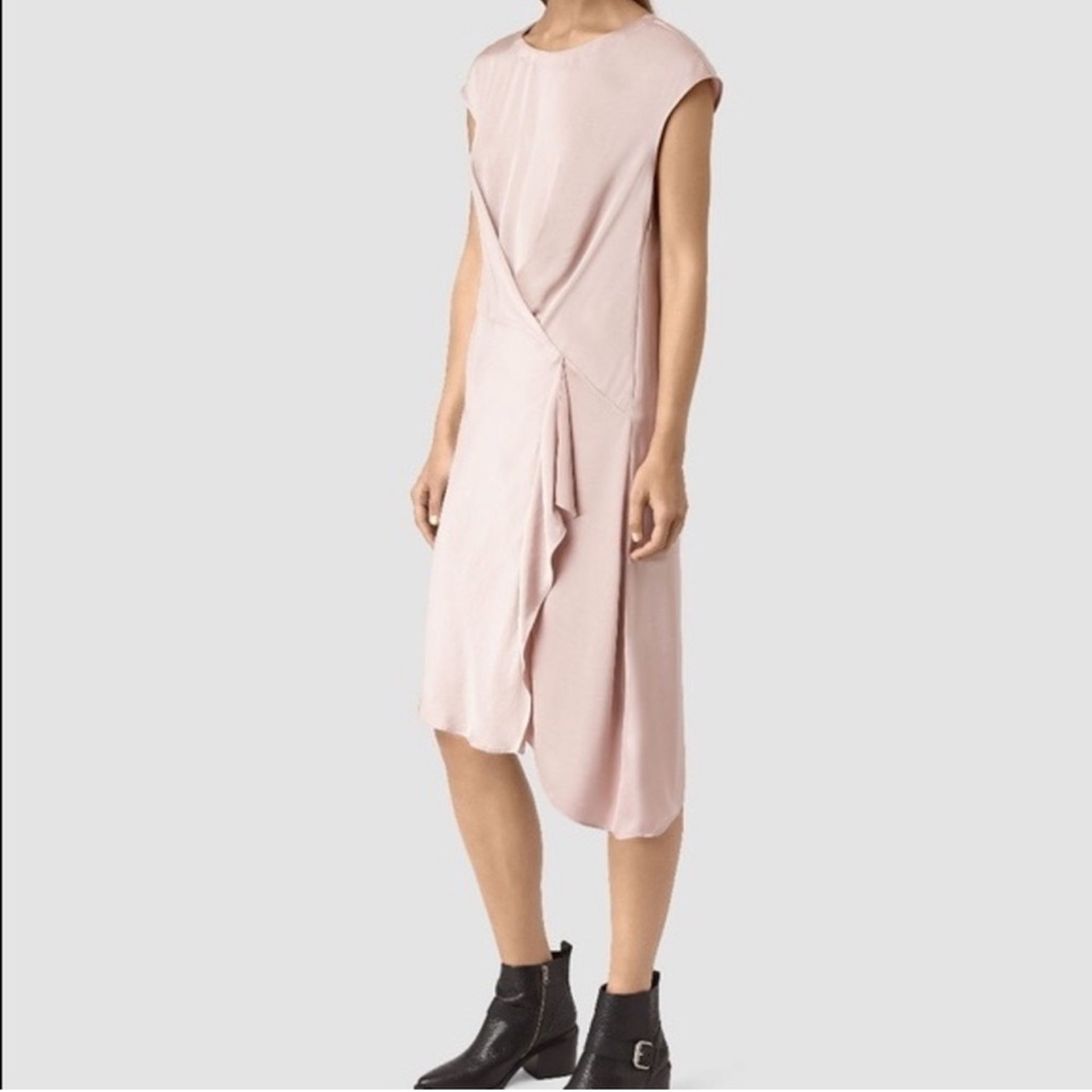 All Saints Blush Asymmetrical Dress